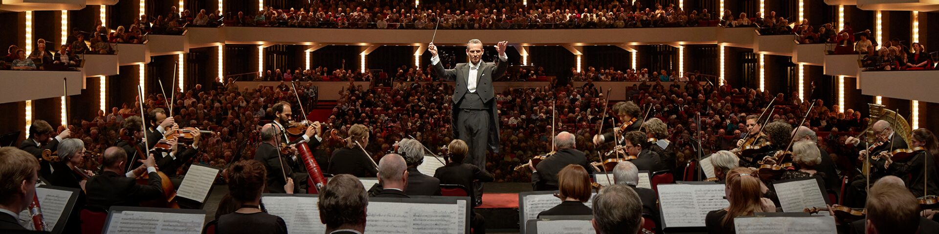 An Orchestra performing in concert